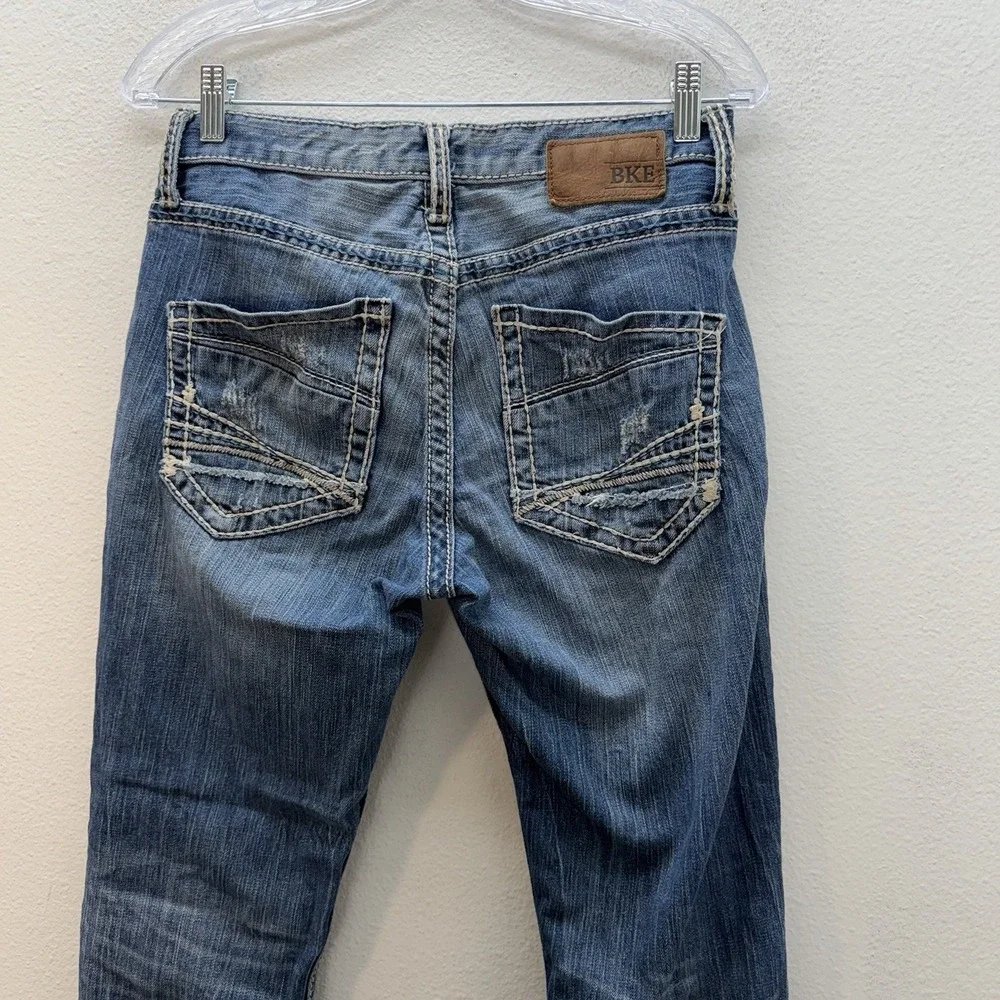BKE Asher Jeans 30x33.5 30L Medium Wash Slim Straight Y2K Casual Cowboy Western